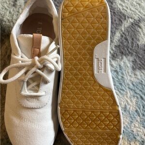 TOMS Cream Canvas Slip-Ons